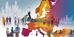 Carte colorisée de l'Europe